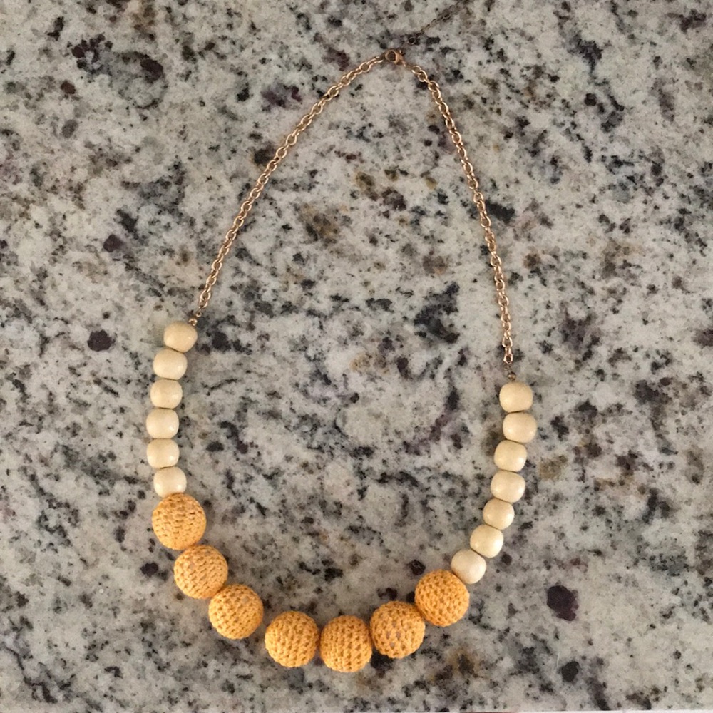 Yellow Beaded Necklace